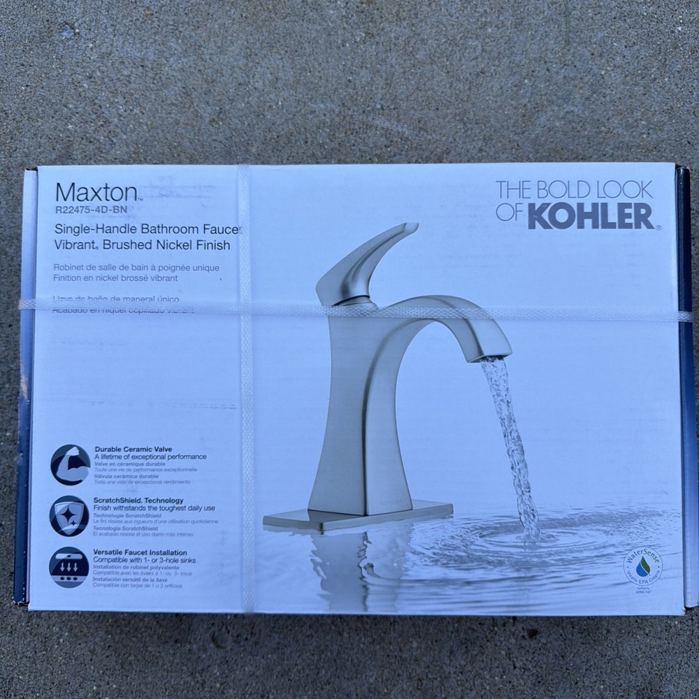 Kohler Maxton Bathroom Faucet Vibrant Brushed Nickel 1-Handle R22475-4D-BN